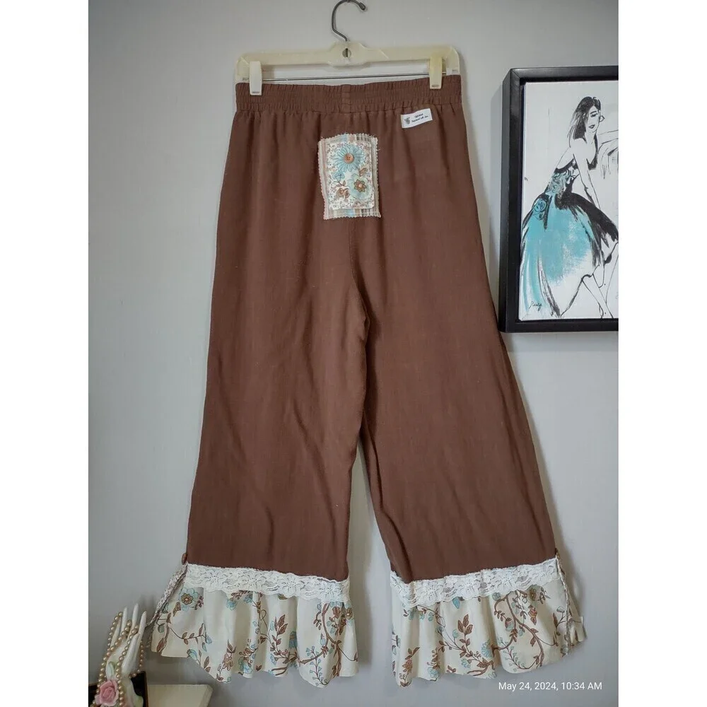 OOAK Upcycle Boho Shabby Chic Ladies Bloomers Pantaloons Patchwork refashioned - Picture 7 of 10